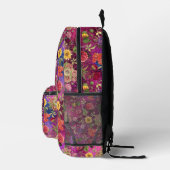 Sac À Dos Imprimé Chic rose violet fleurs monogramme floral (Droite)