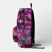 Sac À Dos Imprimé Chic rose violet gris géométrique (Droite)