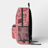 Sac À Dos Imprimé Chic Shopper - Rose avec impression inspirée de la (Droite)