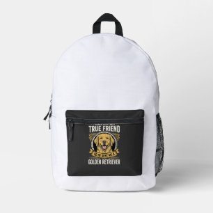 Sac À Dos Imprimé Chien Ami Véritable Golden Retriever