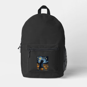 Sac À Dos Imprimé Chien Carlin noir du nuit étoilée de van gogh hall