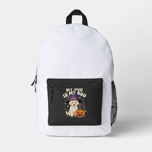 Sac À Dos Imprimé Chien d'Halloween Mon chien est mon amour (Recto)