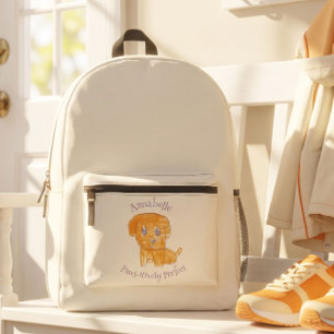 Sac À Dos Imprimé Chien en or Mignon Parfaitement Mignon Art pour En
