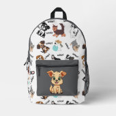 Sac À Dos Imprimé Chien et ouah (Recto)