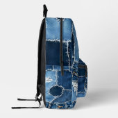 Sac À Dos Imprimé Chien Patchwork Art Denim (Gauche)