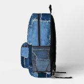 Sac À Dos Imprimé Chien Patchwork Art Denim (Droite)