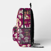 Sac À Dos Imprimé Chien rose foncé mignon (Droite)