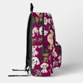 Sac À Dos Imprimé Chien rose foncé mignon (Gauche)