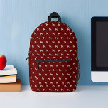 Sac À Dos Imprimé Chiens de Carlin doux Motif personnalisé<br><div class="desc">Personnalisez ce design de race de chien amusant avec un monogramme, nom, nom de l'animal de compagnie, ou texte de votre choix pour créer le parfait d'un cadeau de nature pour les propriétaires de chien et les amateurs. Vous cherchez une couleur différente ? Pas de problème ! Cliquez simplement sur le...</div>