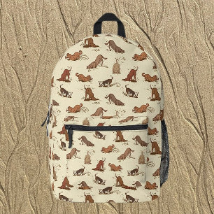 Sac À Dos Imprimé Chiens de fouille - motif de vacances de plage.