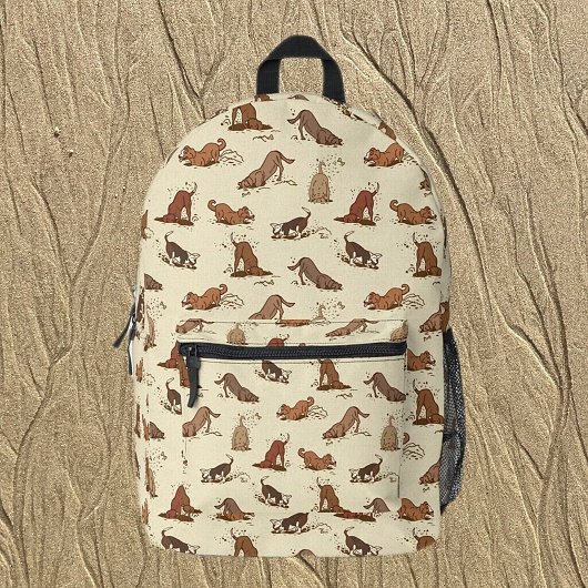 Sac À Dos Imprimé Chiens de fouille - motif de vacances de plage.