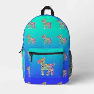 Sac À Dos Imprimé Chiens de jouets Enfants Aqua Blue