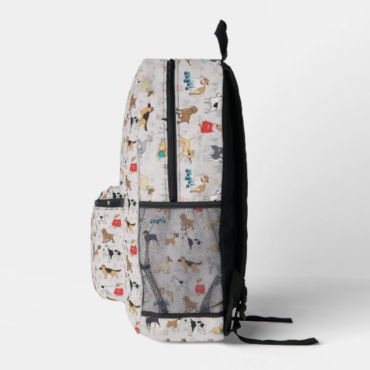 Sac À Dos Imprimé Chiens mignons Design Motif Blanc (Droite)