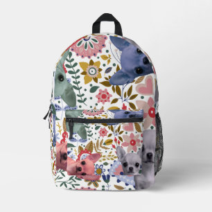 Sac À Dos Imprimé Chihuahuas aquarelle mignons – Chien coloré