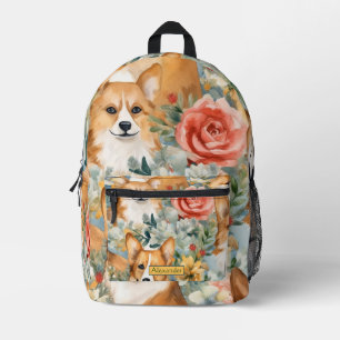 Sac À Dos Imprimé Chiot personnalisé adorable