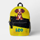 Sac À Dos Imprimé Chiot sur mon pack (Recto)