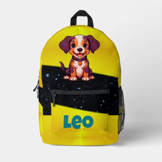 Sac À Dos Imprimé Chiot sur mon pack (Recto)