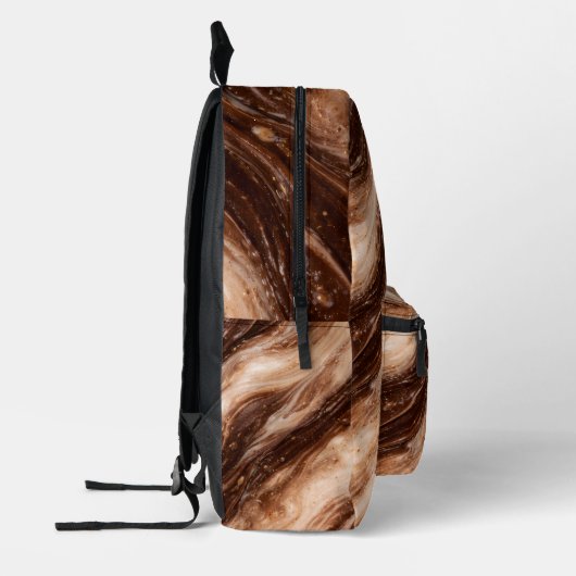 Sac À Dos Imprimé Chocolate Milkshake Marble Texture (Gauche)