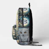 Sac À Dos Imprimé Chouette Blanche À Neige Avec Étincelle, (Droite)