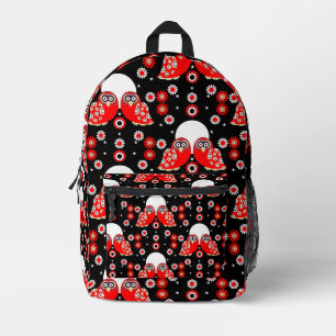 Sac À Dos Imprimé Chouette d'art populaire
