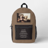 Sac À Dos Imprimé Christ Le Bon Pasteur Psaume 23 (Recto)