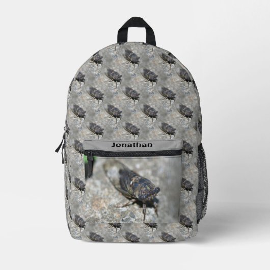 Sac À Dos Imprimé Cicada Bug Nature Motif Personnalisé (Recto)
