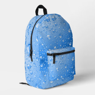 Sac À Dos Imprimé Ciel métallique Bleu Pluie gouttes