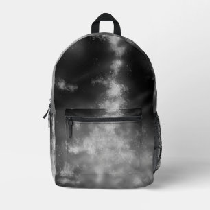 Sac À Dos Imprimé Ciel nocturne gris monochrome