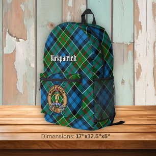 Sac À Dos Imprimé Cimier du clan Kirkpatrick sur tartan