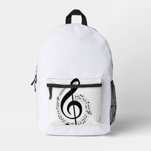 Sac À Dos Imprimé Citation musicale (Recto)