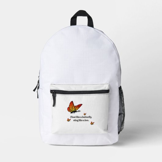 Sac À Dos Imprimé citation papillon (Recto)