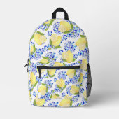 Sac À Dos Imprimé Citron Motif Aimer Blanc (Recto)