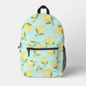 Sac À Dos Imprimé Citron Motif Aimer Bleu (Recto)