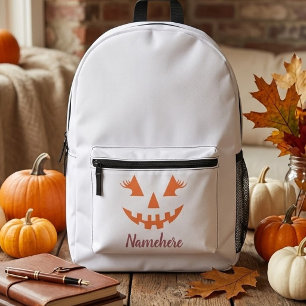 Sac À Dos Imprimé Citrouille personnalisée Jack O Lantern Halloween
