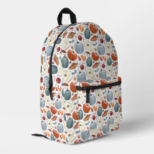 Sac À Dos Imprimé Citrouilles d'automne et feuilles d'automne Motif