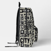 Sac À Dos Imprimé City Scribbles (Gauche)