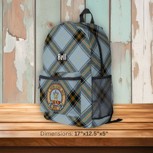 Sac À Dos Imprimé Clan Bell Crest sur Tartan