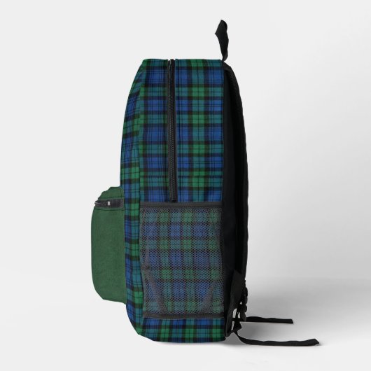 Sac À Dos Imprimé Clan Campbell Plaid Monogrammé (Droite)