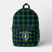 Sac À Dos Imprimé Clan Lamont Crest Badge et Tartan (Recto)