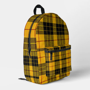 Sac À Dos Imprimé Clan MacLeod de Lewis Yellow Black Scottish Tartan