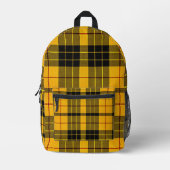 Sac À Dos Imprimé Clan MacLeod de Lewis Yellow Black Scottish Tartan (Recto)