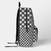 Sac À Dos Imprimé Classic Black And White Diagonal Gingham Plaid (Gauche)