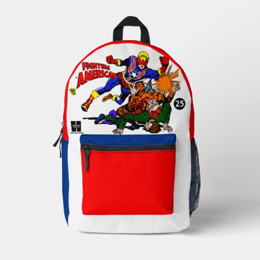 Sac À Dos Imprimé Classic 'Fighting American' Action Comic Backpack (Recto)