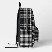 Sac À Dos Imprimé Classic Monogrammé Noir et Blanc Plaid (Gauche)