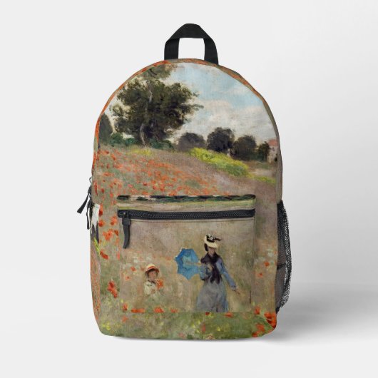 Sac À Dos Imprimé Claude Monet - Champ de pavot (Recto)