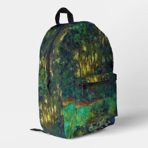 Sac À Dos Imprimé Claude Monet - Coin d'étang avec des nénuphars