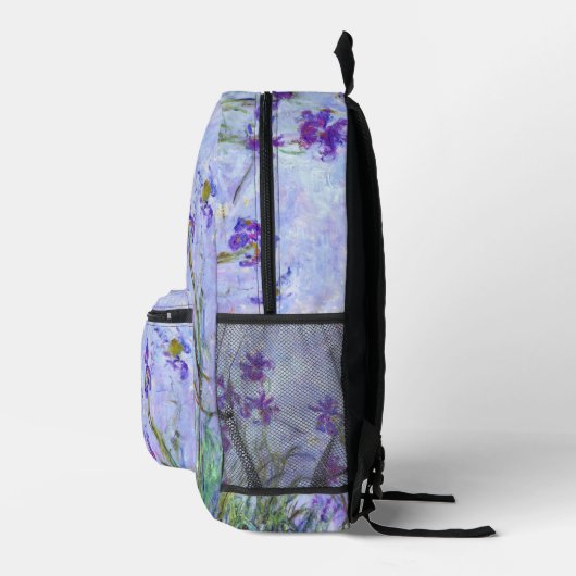 Sac À Dos Imprimé Claude Monet - Lilac Irises / Iris Mauves (Droite)