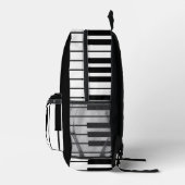 Sac À Dos Imprimé Clavier moderne chic pour piano noir et blanc (Droite)