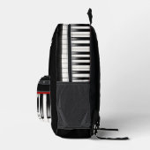 Sac À Dos Imprimé Clavier Piano Avec Citation Musique (Droite)