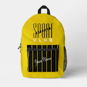 Sac À Dos Imprimé Club Sportif Yellow Black